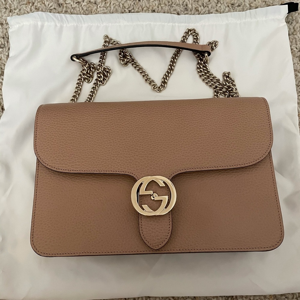 Brand new GUCCI interlocking beige bag